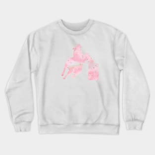 Barrel Racer Girl Blush Pink Watercolor Rodeo Gift Crewneck Sweatshirt